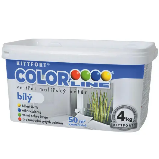 Латексова боя Kittfort паропропусклива  4 кг, бяла, Colorline