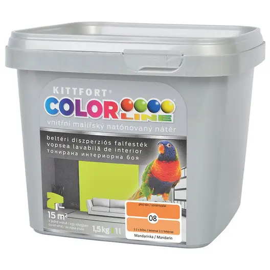 Латексова боя Kittfort цветна  1.5 кг, мандарина 08, Colorline