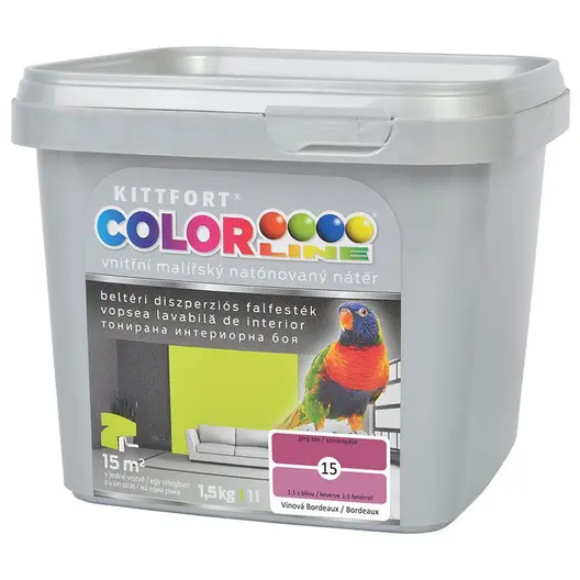 Латексова боя Kittfort цветна  1.5 кг, виненочервена 15, Colorline