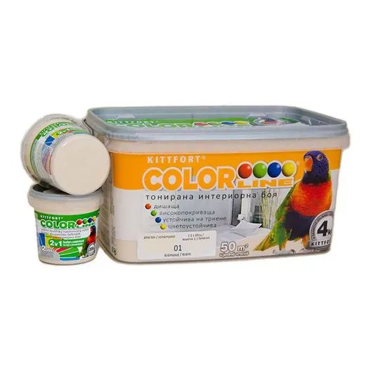 Латексова боя Kittfort цветна  4 кг, крем 01, Colorline