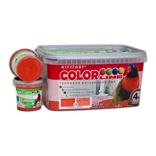 Латексова боя Kittfort цветна  4 кг, теракота 16, Colorline