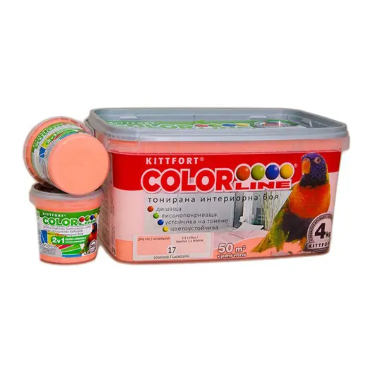 Латексова боя Kittfort цветна  4 кг, сьомга 17, Colorline