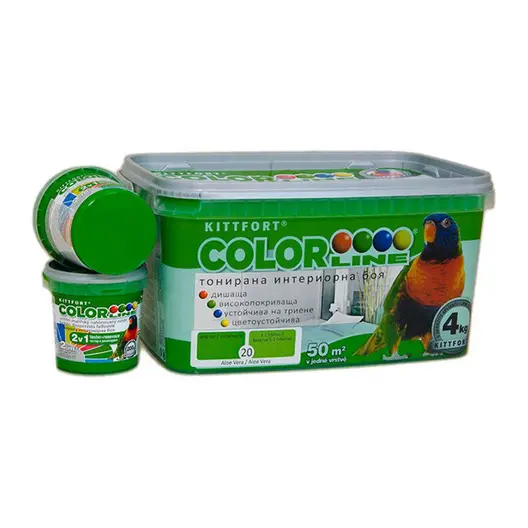 Латексова боя Kittfort цветна  4 кг, алое вера 20, Colorline