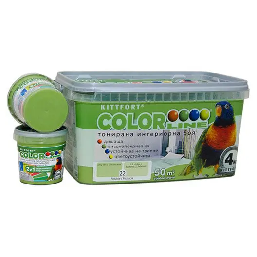 Латексова боя Kittfort цветна  4 кг, шамфъстък 22, Colorline