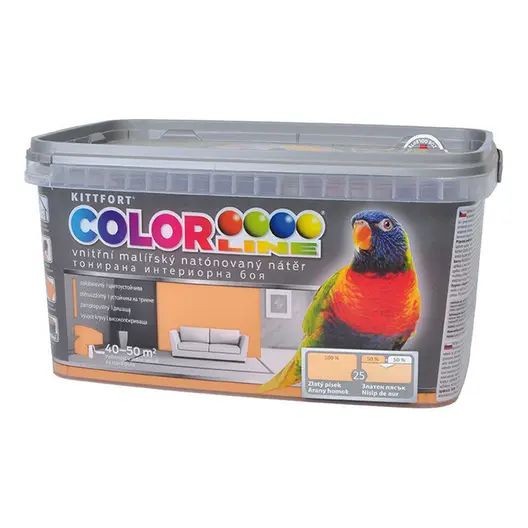 Латексова боя Kittfort цветна  4 кг, златен пясък 25, Colorline