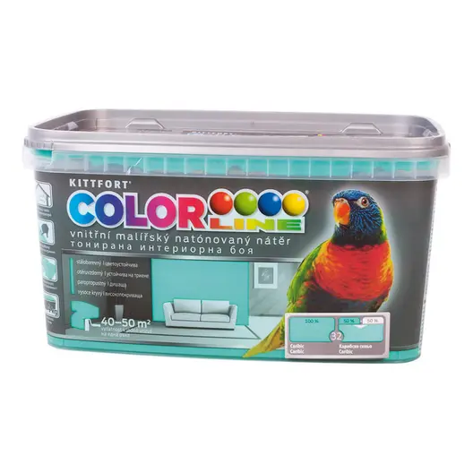 Латексова боя Kittfort цветна  4 кг, карибско син 32, Colorline
