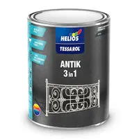 Алкидна боя Helios за дърво и метал  антик, 0.7 л, сребро, Antik Tessarol