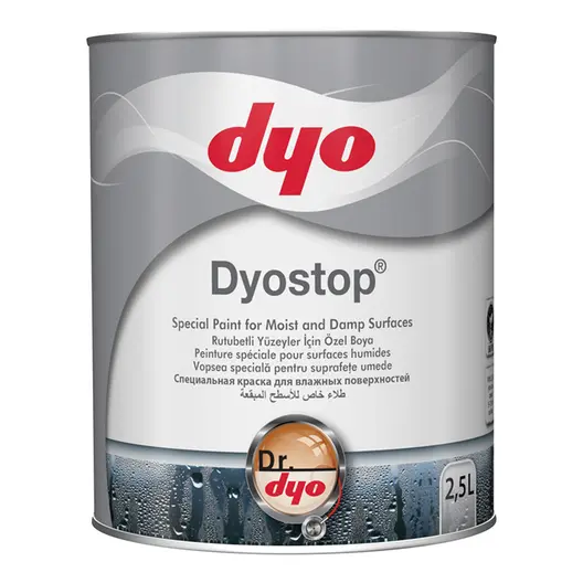 Боя Dyo интериорна против мухъл и влага  0.75 л, бял мат, Dyostop