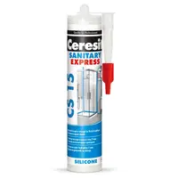 Санитарен силиконов уплътнител Henkel  280 мл, бял, Ceresit CS 15 Express