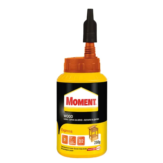 Лепило за дърво Henkel поливинилацетатно влагоустойчиво  250 г, Moment Express