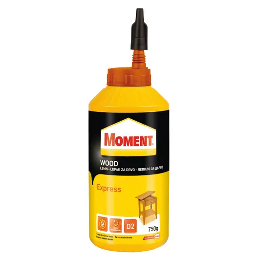 Лепило за дърво Henkel поливинилацетатно влагоустойчиво  750 г, Moment Express