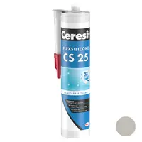 Санитарен силиконов уплътнител Henkel  280 мл, сив, Ceresit CS 25