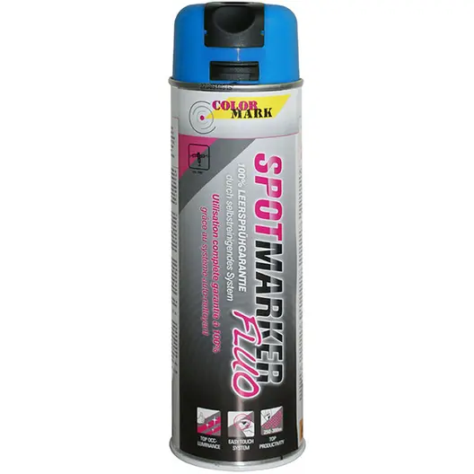 Спрей ColorMark маркировъчен флуоресцентен  0.5 л, син, Spotmarker