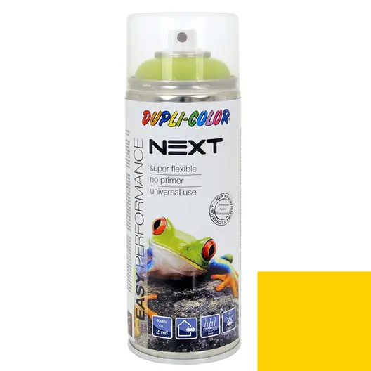 Спрей боя Dupli-Color флакон  0.4 л, яркожълта гланц, RAL 1021, Next
