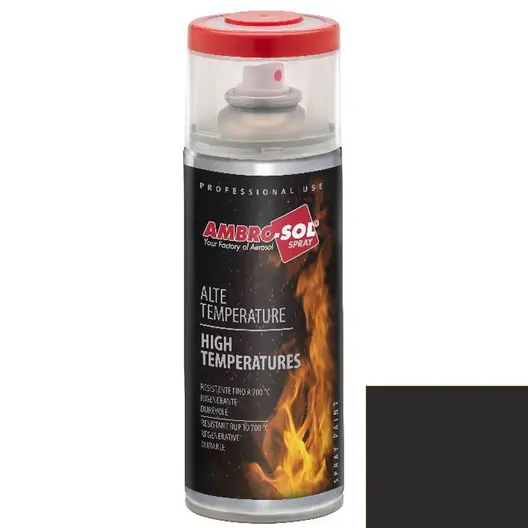 Спрей боя Ambro-Sol термоустойчива  0.4 л, черна мат, V400TEMP