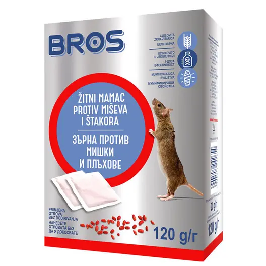 Зърна Bros срещу гризачи  0.1 кг