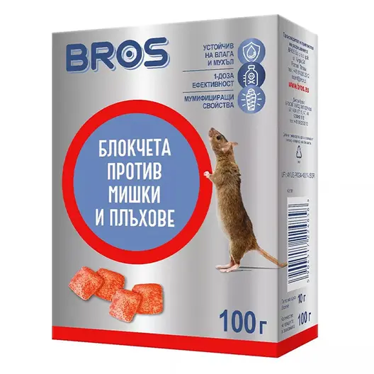 Блокче Bros восъчно против гризачи 0.1 кг