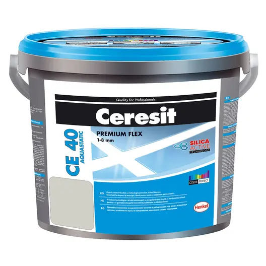 Смес Henkel фугираща за плочки гъвкава 2 кг, мраморно бяла, Ceresit CE 40 Aquastatic