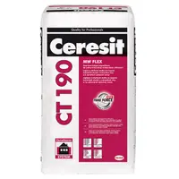 Лепило Henkel циментова шпакловка за вата 25 кг, сиво, Ceresit CT 190