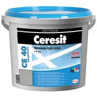 Смес Ceresit фугираща за плочки гъвкава 2 кг, сребриста, CE 40 Aquastatic