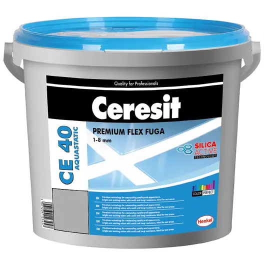 Смес Ceresit фугираща за плочки гъвкава 2 кг, манхатън, CE 40 Aquastatic