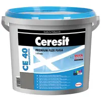 Смес Ceresit фугираща за плочки гъвкава 2 кг, антрацит, CE 40 Aquastatic