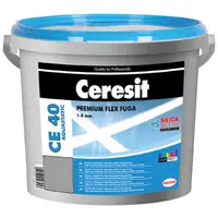Смес Ceresit фугираща за плочки гъвкава 2 кг, сива, CE 40 Aquastatic