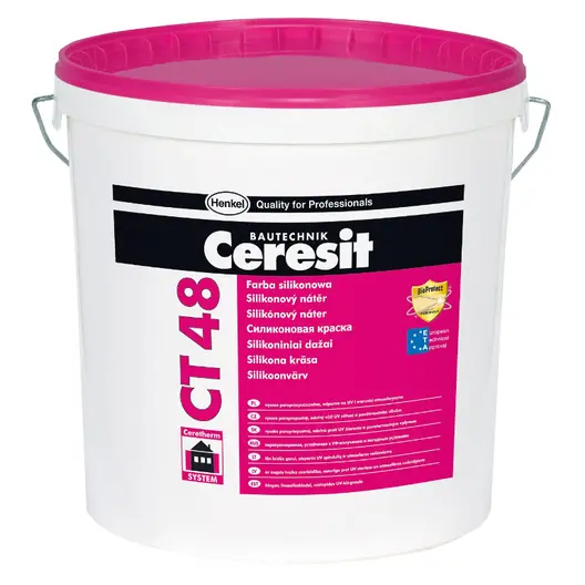 Фасадна боя Henkel силиконова  15 л, цвят по заявка, Ceresit CT 48