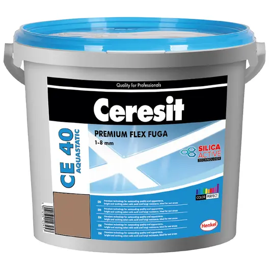 Смес Ceresit фугираща за плочки гъвкава 2 кг, сиена, CE 40 Aquastatic