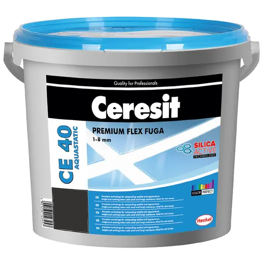 Смес Ceresit фугираща за плочки гъвкава 2 кг, въглен, CE 40 Aquastatic