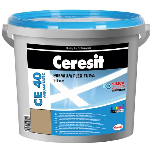 Смес Ceresit фугираща за плочки гъвкава 2 кг, тофи, CE 40 Aquastatic