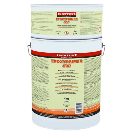 Грунд епоксиден Isomat за подови покрития  4 кг, бледожълт, Epoxyprimer 500