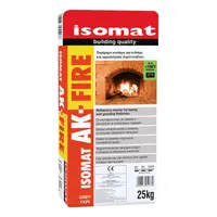 Смес Isomat за зидария огнеупорна 25 кг, сива, AK-Fire