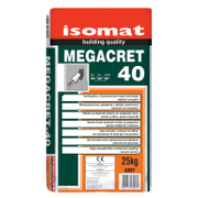 Смес Isomat за саниране на стоманобетонни конструкции за пукнатини до 40 мм 25 кг, сива, Megacret-40 - product - 006 IZO2443