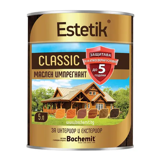 Препарат Bochemit за импрегниране за дърво 5 л, бор, Estetik