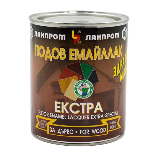 Лак алкиден Lackprom подов безоловен  0.7 л, кафяв, Extra PF-26