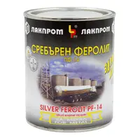 Алкидна боя Lackprom за дърво и метал  0.7 л, сребърен феролит, PF-14