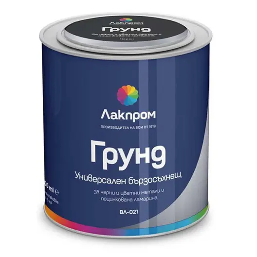 Грунд за метал Lackprom алкиден бързосъхнещ  0.7 л, черен, VL-021