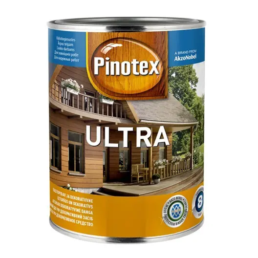 Лак спиртен Akzo Nobel за дърво  1 л, орегон, Pinotex Ultra