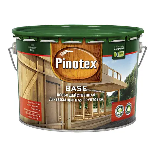 Грунд за дърво Akzo Nobel алкиден импрегниращ  3 л, безцветен, Pinotex Base
