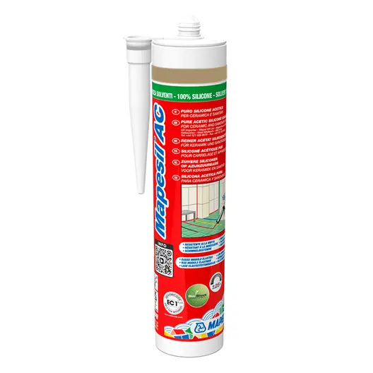 Санитарен силиконов уплътнител Mapei  310 мл, бисквита №188, Mapesil AC