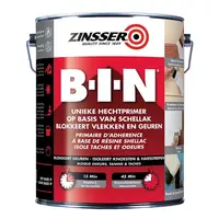 Грунд Zinsser за бои, шпакловки и блокиране на петна и миризми  2.5 л, бял мат, B-I-N