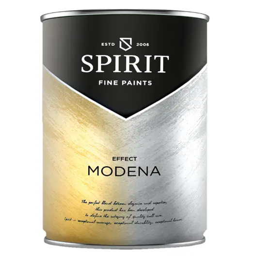 Латексова боя Orgahim латексова цветна  1 л, сребърна мат, Spirit Effect Modena