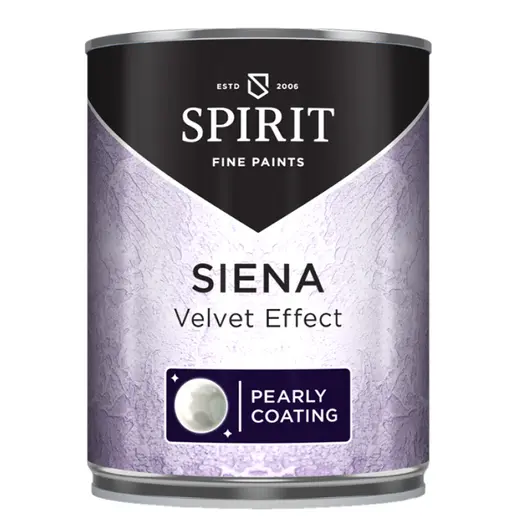 Латексова боя Orgahim латексова цветна  1 л, бяла кадифен ефект, Spirit Effect Siena