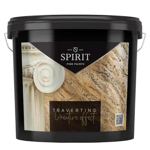 Декоративна мазилка Orgahim венецианска  8 кг, бяла мат, Spirit Travertino Creative Effect