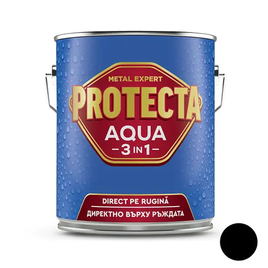 Акрилна боя Orgahim 3 в 1 на водна основа  2.5 л, черна, RAL 9004, Protecta 3in1 Aqua