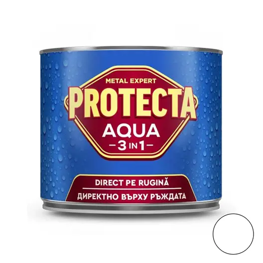 Акрилна боя Orgahim 3 в 1 на водна основа  0.5 л, бяла, RAL 9010, Protecta 3in1 Aqua