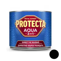 Акрилна боя Orgahim 3 в 1 на водна основа  0.5 л, черна, RAL 9004, Protecta 3in1 Aqua