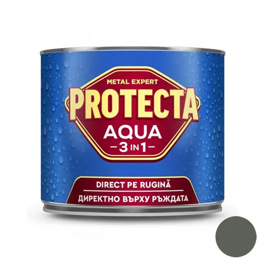 Акрилна боя Orgahim 3 в 1 на водна основа  0.5 л, зелено-сива, RAL 7009, Protecta 3in1 Aqua