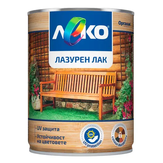 Лак алкиден Orgahim лазурен  0.65 л, кестен, Leko Lazuren